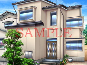 サンプル画像3:著作権フリー背景素材「マイホーム」 (キュキュキュのQのQ) [d_136176]