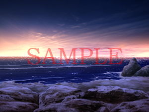 サンプル画像3:著作権フリー背景CG素材「岩場」(キュキュキュのQのQ) [d_137072]