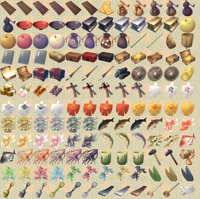 サンプル画像4:イラストアイコン素材集Vol.2-和-(森の奥の隠れ里) [d_137255]