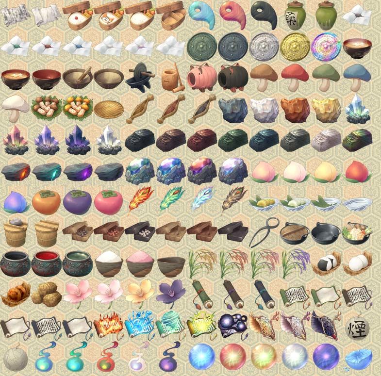 サンプル画像5:イラストアイコン素材集Vol.2-和-(森の奥の隠れ里) [d_137255]