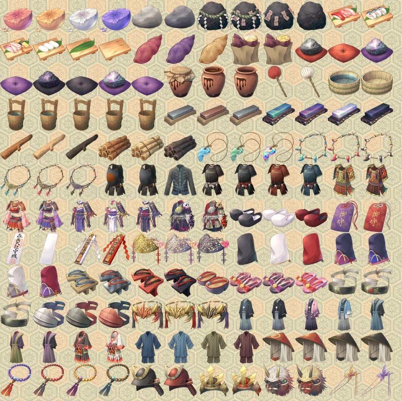 サンプル画像6:イラストアイコン素材集Vol.2-和-(森の奥の隠れ里) [d_137255]