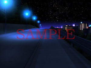 サンプル画像1:著作権フリー背景CG素材「歩道2」(キュキュキュのQのQ) [d_137439]