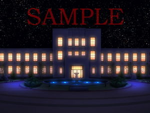 サンプル画像2:著作権フリー背景CG素材「校庭」(キュキュキュのQのQ) [d_137588]