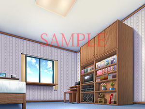 サンプル画像3:著作権フリー背景CG素材「オフィス 部屋ローアングル」(キュキュキュのQのQ) [d_138160]