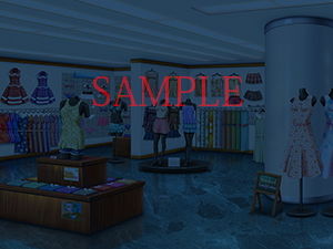 サンプル画像3:著作権フリー背景CG素材「婦人服売り場 下着売り場」(キュキュキュのQのQ) [d_138530]