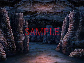 サンプル画像1:著作権フリー背景CG素材「岩壁」(キュキュキュのQのQ) [d_138779]