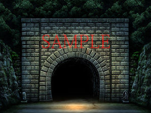 サンプル画像3:著作権フリー背景CG素材「トンネル」(キュキュキュのQのQ) [d_139037]