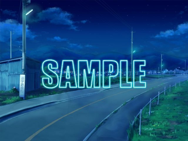 サンプル画像4:背景素材:田舎道1(少年舎) [d_139061]