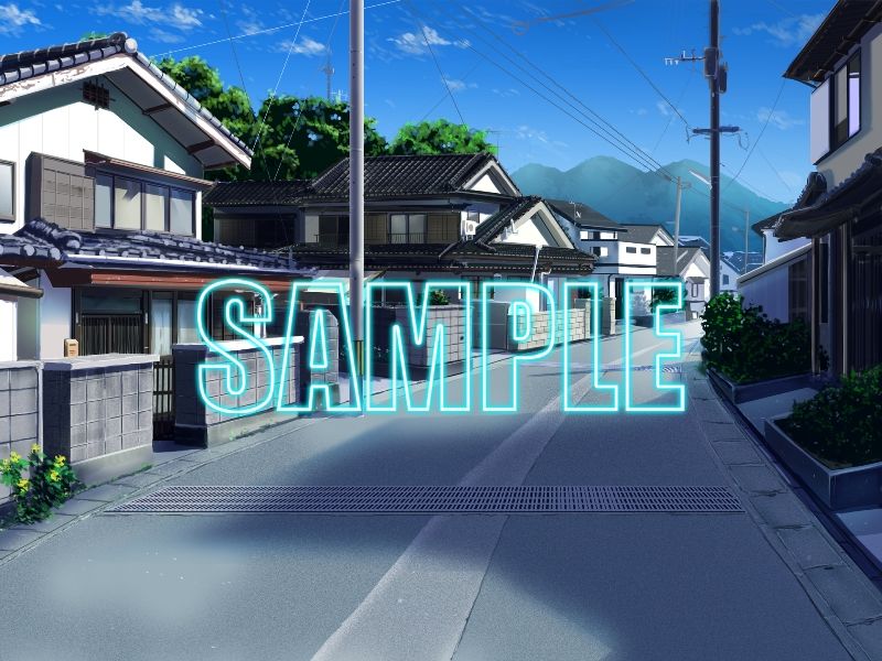 サンプル画像1:背景素材:住宅地1(少年舎) [d_139062]