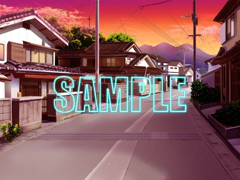 サンプル画像2:背景素材:住宅地1(少年舎) [d_139062]