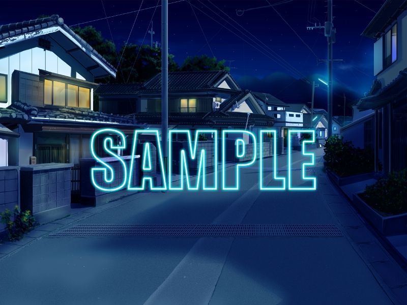 サンプル画像3:背景素材:住宅地1(少年舎) [d_139062]
