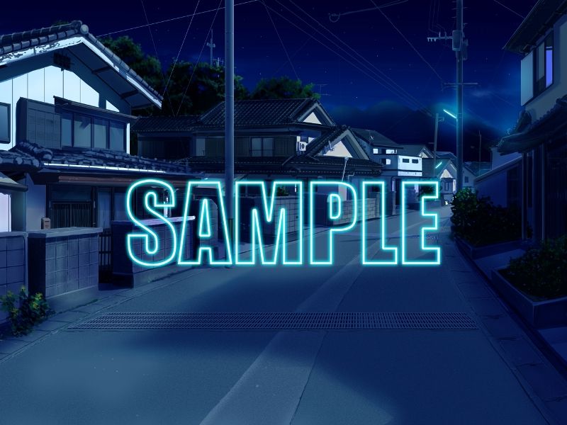 サンプル画像4:背景素材:住宅地1(少年舎) [d_139062]