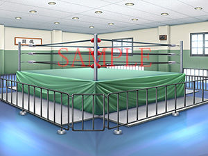 サンプル画像1:著作権フリー背景CG素材「レスリング部」(キュキュキュのQのQ) [d_139372]