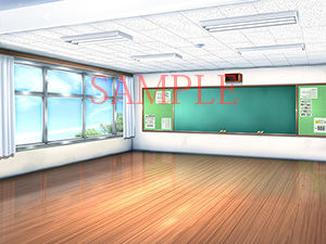 サンプル画像2:著作権フリー背景CG素材「レスリング部」(キュキュキュのQのQ) [d_139372]