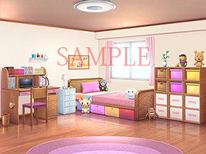 サンプル画像3:著作権フリー背景CG素材「女の子部屋」(キュキュキュのQのQ) [d_139863]