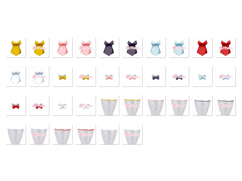 サンプル画像2:佐野俊英があなたの専用原画マンになります 衣装素材集C – バニーガール -(White Candy) [d_139903]