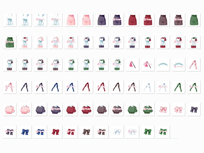 サンプル画像4:佐野俊英があなたの専用原画マンになります 衣装素材集 キャラクターパックB Vol.1(White Candy) [d_139915]