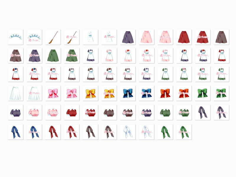 サンプル画像1:佐野俊英があなたの専用原画マンになります 衣装素材集 キャラクターパックC Vol.1(White Candy) [d_139920]