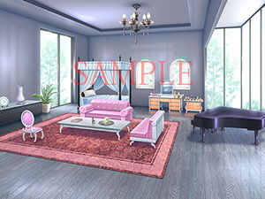 サンプル画像2:著作権フリー背景CG素材「男の子部屋 お嬢様部屋」(キュキュキュのQのQ) [d_140359]