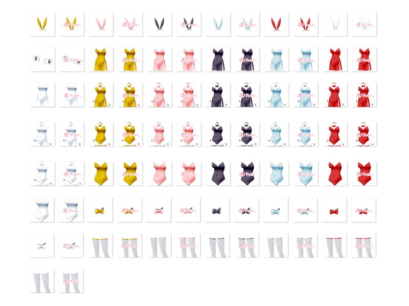 サンプル画像2:佐野俊英があなたの専用原画マンになります 衣装素材集B – バニーガール -(White Candy) [d_141401]