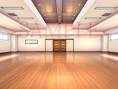 サンプル画像1:著作権フリー背景CG素材「道場」(キュキュキュのQのQ) [d_141523]