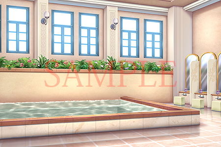 サンプル画像1:著作権フリー背景CG素材「高級な浴場」(キュキュキュのQのQ) [d_146256]