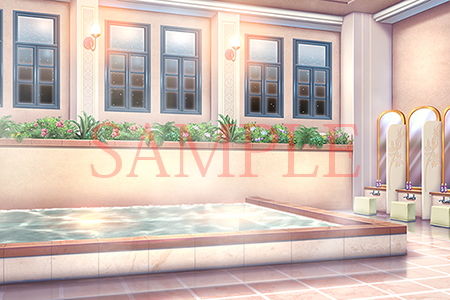サンプル画像3:著作権フリー背景CG素材「高級な浴場」(キュキュキュのQのQ) [d_146256]