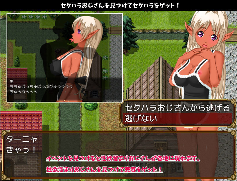 サンプル画像3:ダークエルフの冒険(おっぱいクリック) [d_146313]