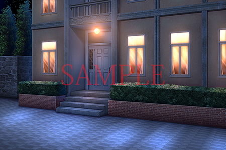 サンプル画像3:著作権フリー背景CG素材「洋風の寮」(キュキュキュのQのQ) [d_146409]