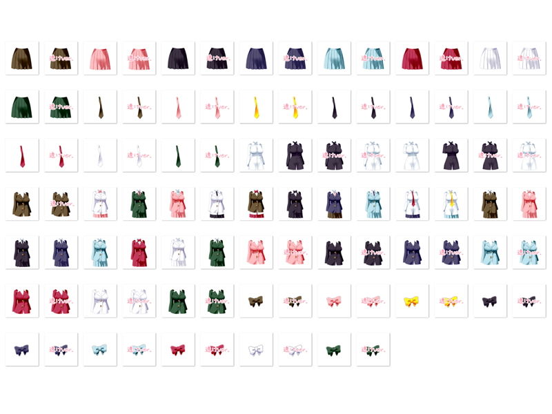 サンプル画像1:佐野俊英があなたの専用原画マンになります 衣装素材集C – ブレザー -(White Candy) [d_146721]