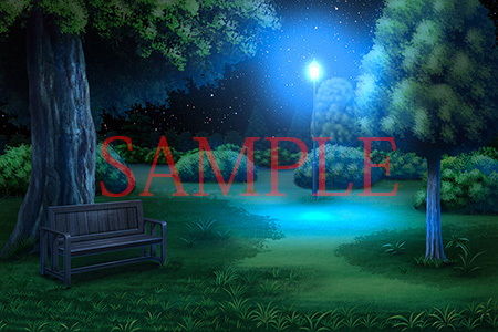 サンプル画像3:著作権フリー背景CG素材「緑のある庭」(キュキュキュのQのQ) [d_147431]