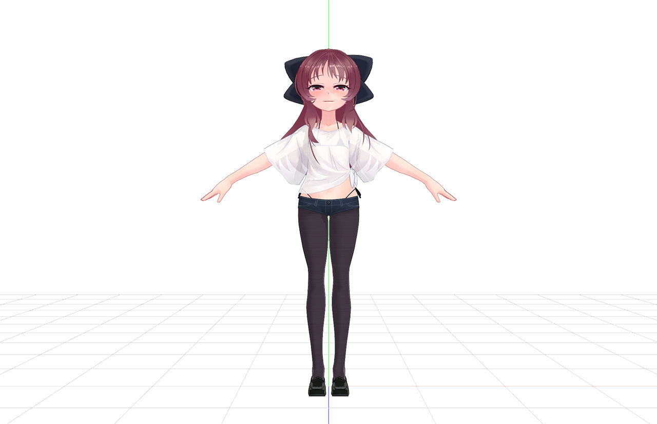 サンプル画像1:3Dモデル_PMX_つむぎちゃん_2018年冬(ピンキーweb) [d_148011]