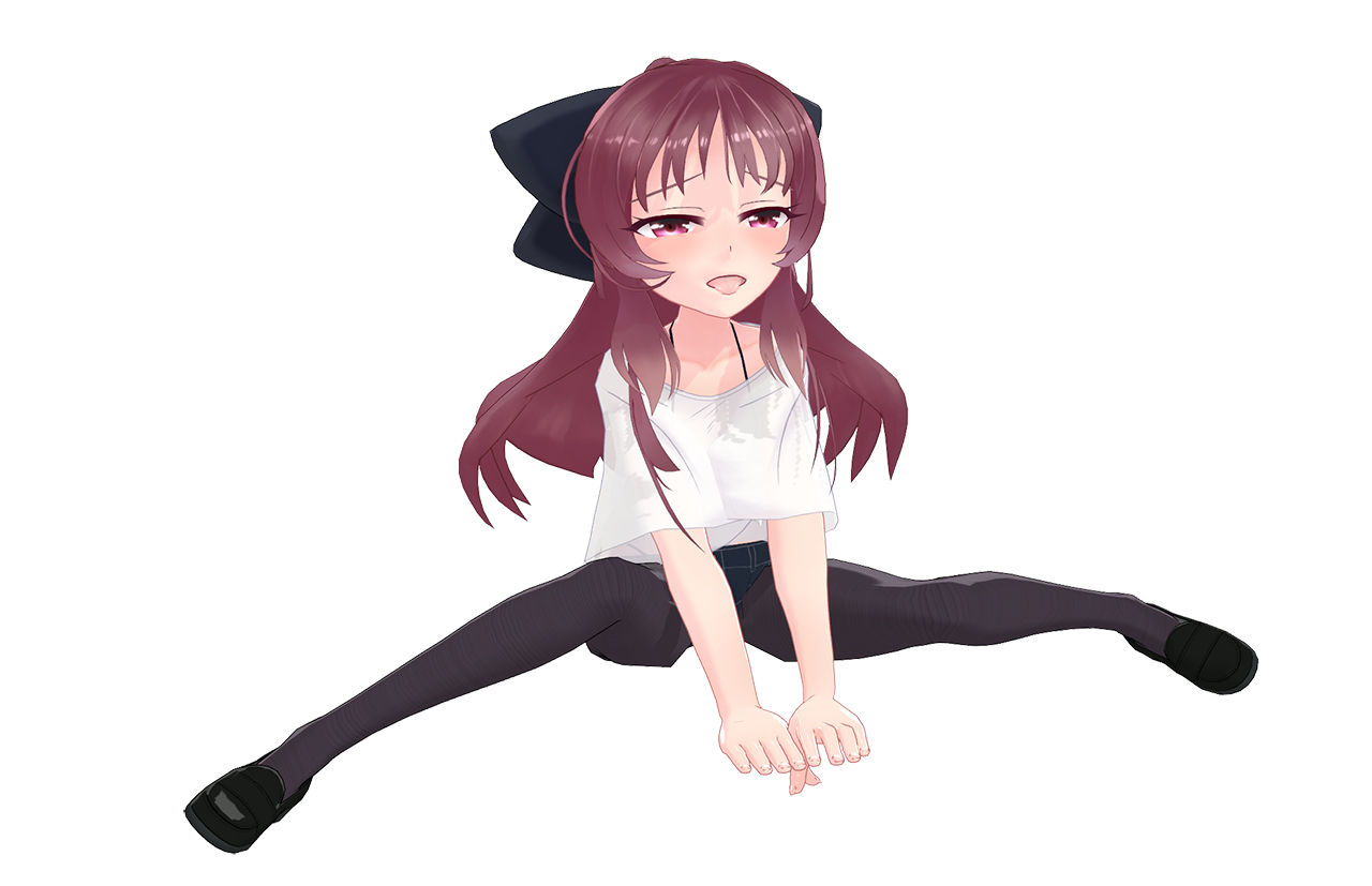 サンプル画像3:3Dモデル_PMX_つむぎちゃん_2018年冬(ピンキーweb) [d_148011]