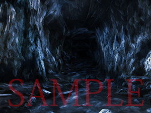 サンプル画像1:著作権フリー背景CG素材「洞窟」(キュキュキュのQのQ) [d_148647]