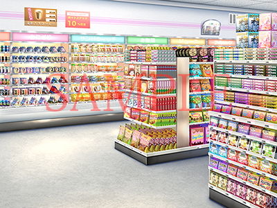 サンプル画像1:著作権フリー背景CG素材「コンビニ店内」(キュキュキュのQのQ) [d_148748]