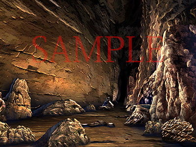 サンプル画像2:著作権フリー背景CG素材「洞窟2」(キュキュキュのQのQ) [d_148843]