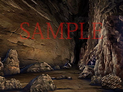 サンプル画像3:著作権フリー背景CG素材「洞窟2」(キュキュキュのQのQ) [d_148843]