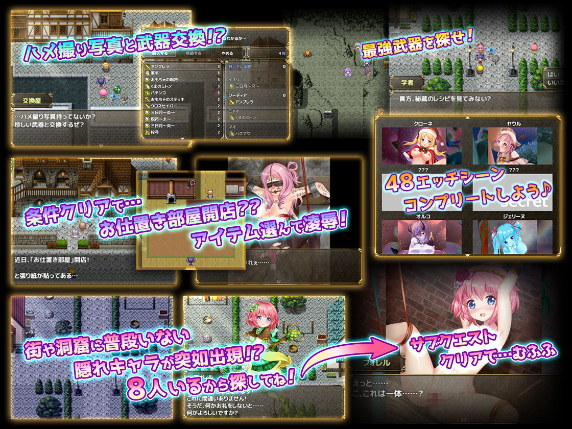 サンプル画像4:俺のギルドの女たち(スライム定食) [d_152163]