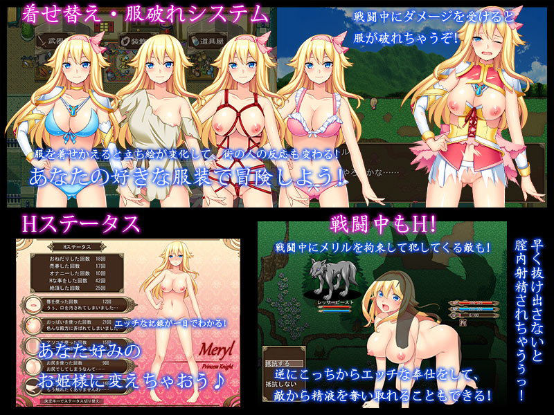 サンプル画像2:姫騎士メリル～Hな呪いを掛けられた姫騎士のHな冒険記～(トンテキ定食) [d_153577]