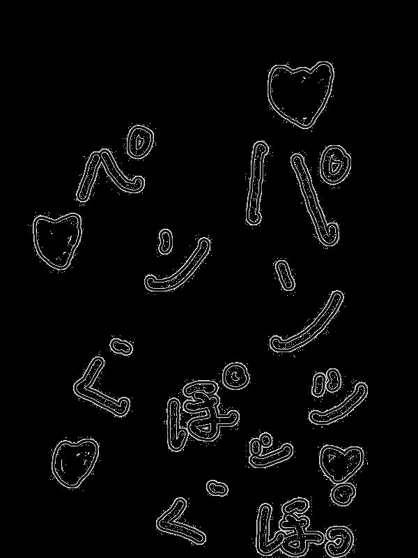 サンプル画像3:描き文字(つっきーと愉快な仲間たち) [d_153711]