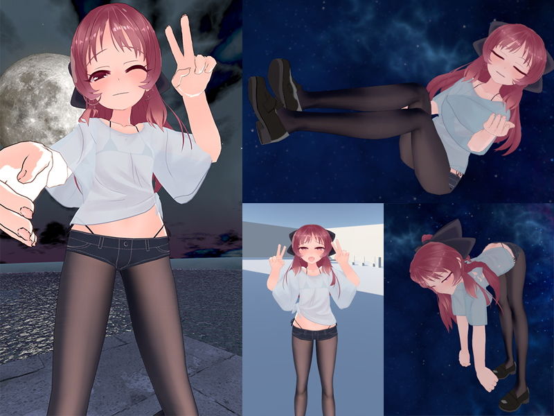 サンプル画像5:オリジナル3Dモデル_VRC用unitypackage_つむぎちゃん_2019年6月(ピンキーweb) [d_156482]