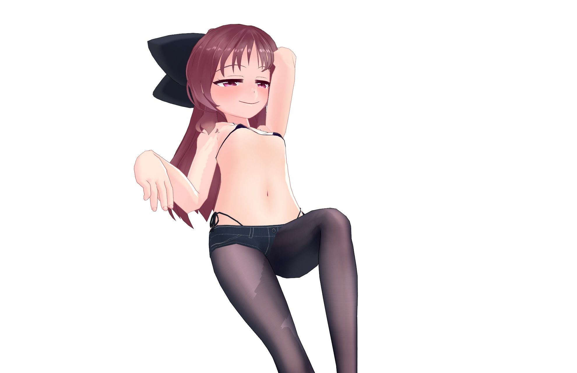 サンプル画像4:PMXデータ_つむぎちゃん_2019年4月版です(ピンキーweb) [d_156483]