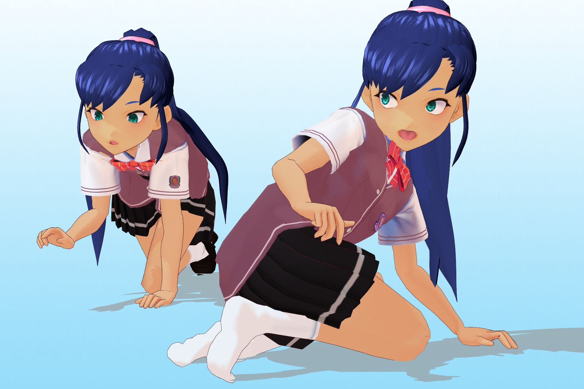 サンプル画像5:2年3組 出席番号25番 水谷 勇気 夏服3Dモデルデータ(私立あかね●●) [d_178424]