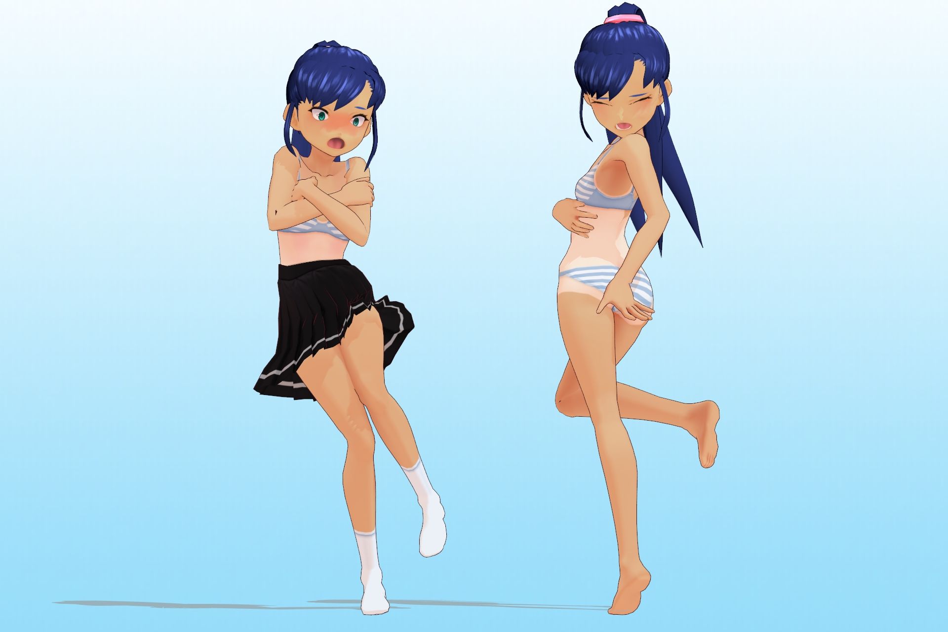 サンプル画像6:2年3組 出席番号25番 水谷 勇気 夏服3Dモデルデータ(私立あかね●●) [d_178424]