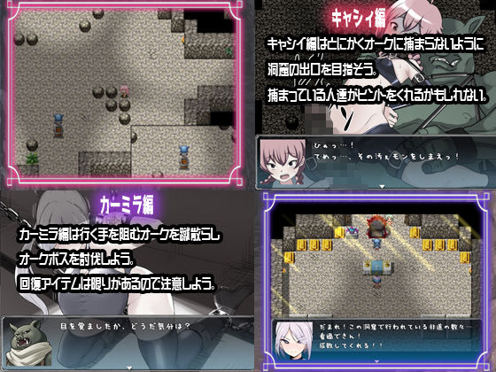 サンプル画像3:オークの洞窟～捕虜になったら肉便器～(えち小屋ソフト) [d_179140]