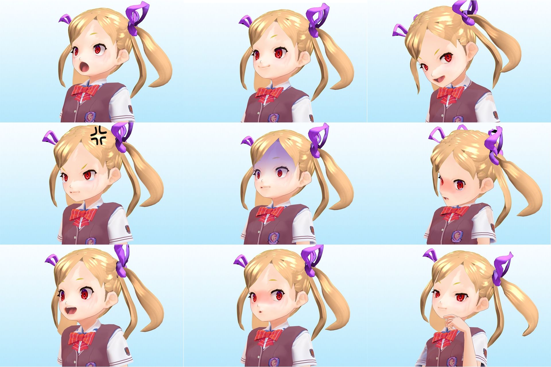 2年3組 出席番号2番 エンマ デロッシ 夏服3Dモデルデータ