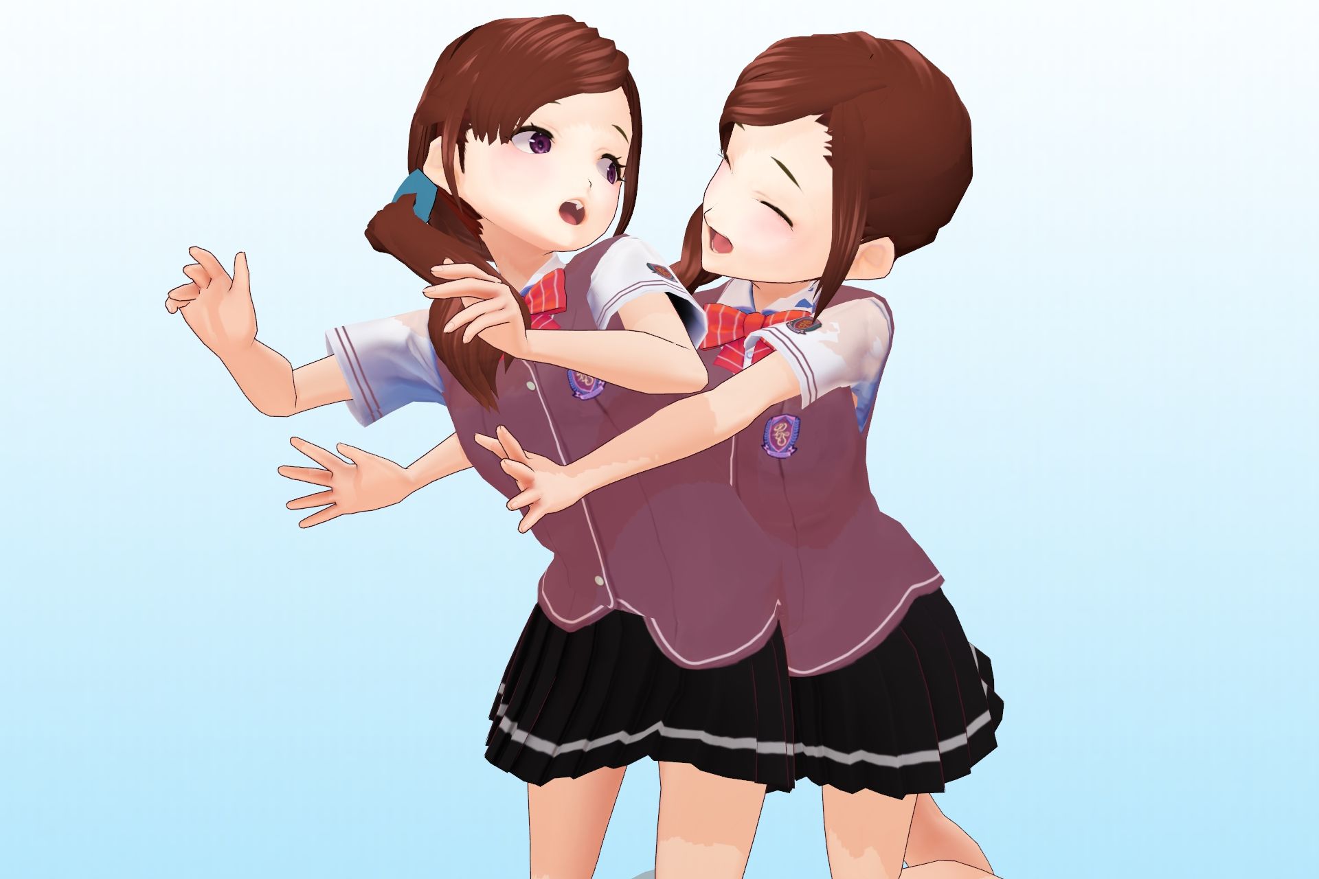 サンプル画像3:2年3組 出席番号15番 白峰恋 夏服3Dモデルデータ(私立あかね高校) [d_187803]