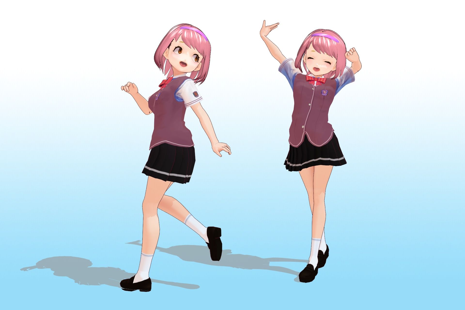 サンプル画像3:2年3組 出席番号29番 山賀 美琴 夏服3Dモデルデータ(私立あかね高校) [d_188467]