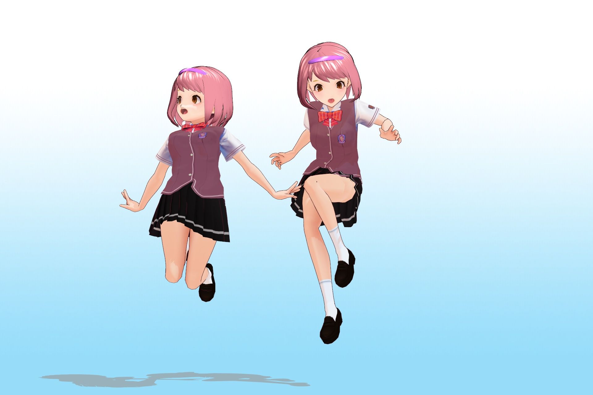 サンプル画像5:2年3組 出席番号29番 山賀 美琴 夏服3Dモデルデータ(私立あかね高校) [d_188467]