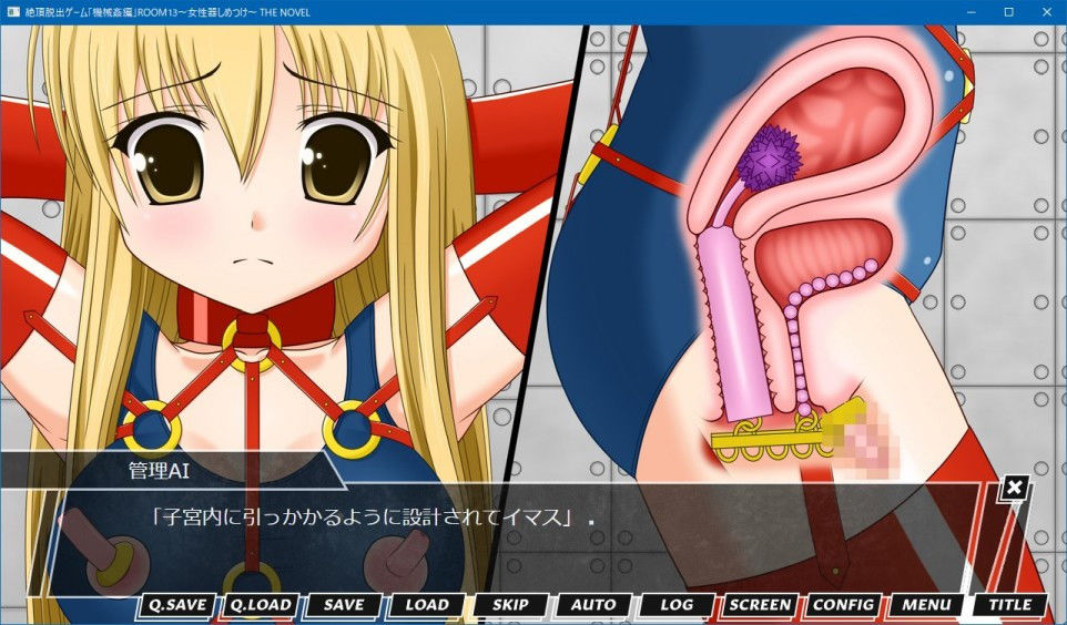 サンプル画像5:絶頂脱出ゲーム「機械姦編」ROOM13〜女性器しめつけ〜 THE NOVEL(人工美少女製作所) [d_194362]